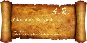 Adamcsek Roland névjegykártya