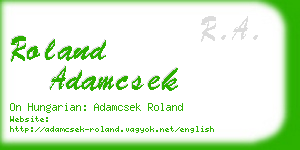 roland adamcsek business card